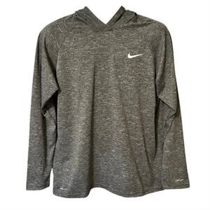 Nike Swim Dri-Fit UPF 40+ Men’s Large Hoodie Pullover Heather Gray Lightweight